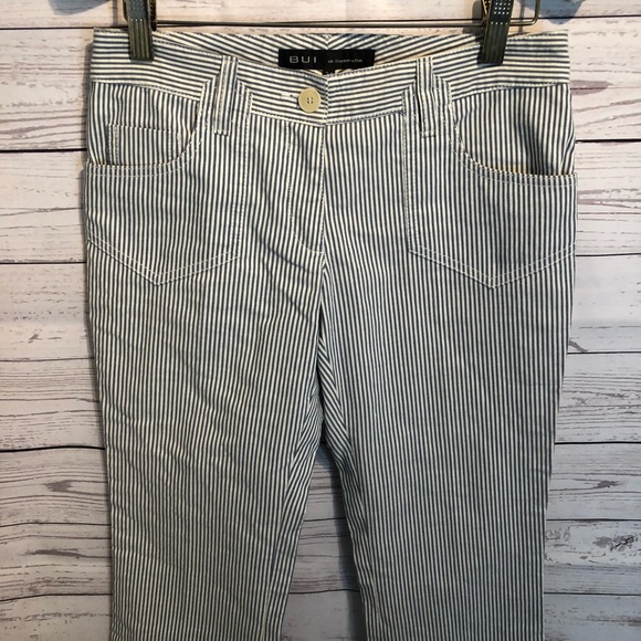 NWT Barbara Bui Pinstripe cotton blend Pant - Picture 8 of 8